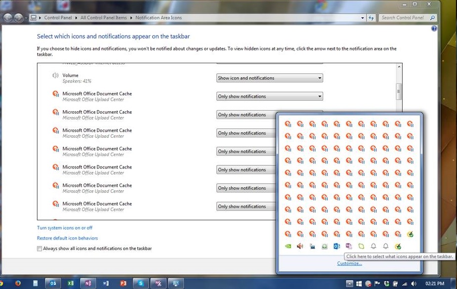 Multiple MS Upload Centre / MS Document Cache Icons - Microsoft Community