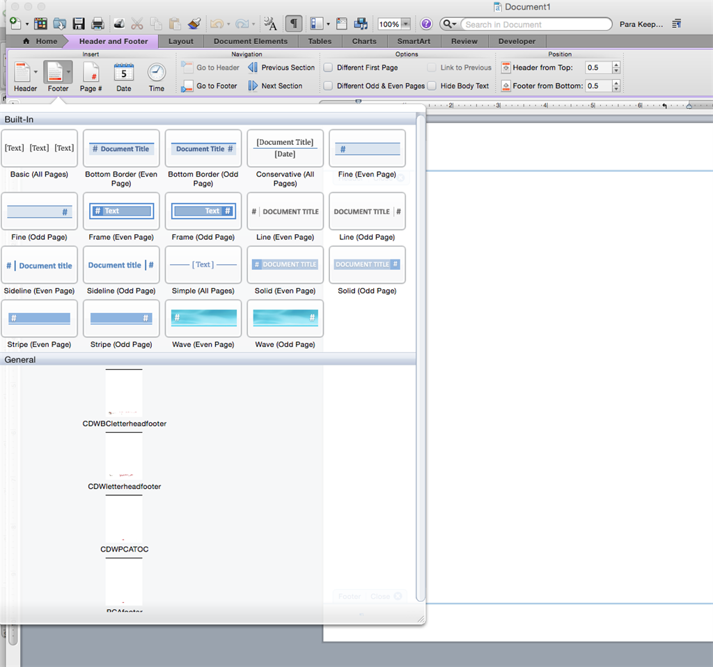 Insert header in ms word for mac free