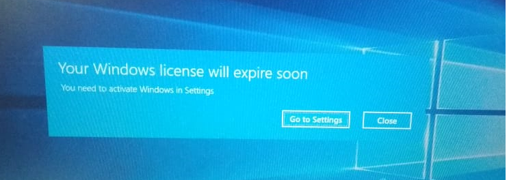 Windows 10 Getting Your Windows License Will Expire Soon Need