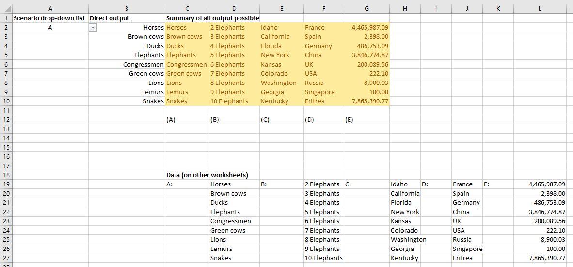 which-excel-formulae-display-value-of-cell-x-in-cell-y-depending-on