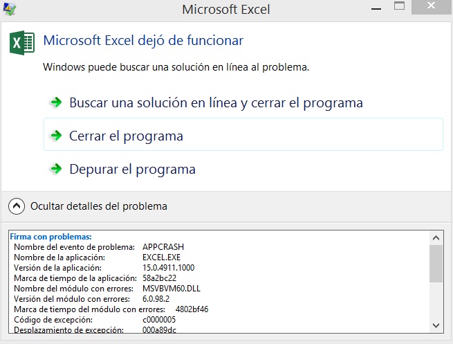 Office 2013 - APPCRASH Microsoft Excel 2013 x86 - Microsoft Community