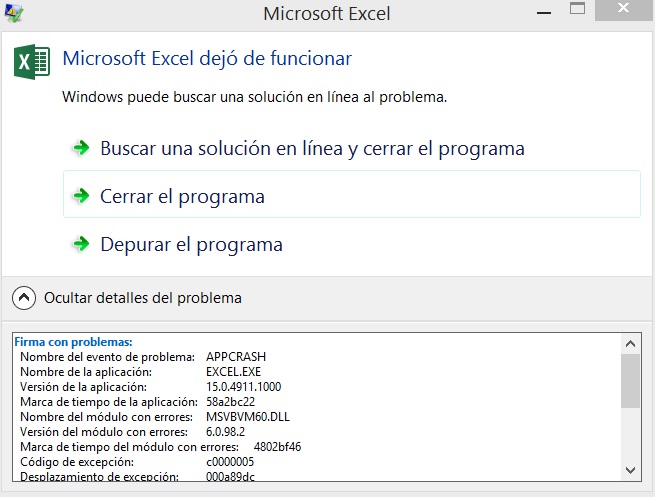 Office 2013 - APPCRASH Microsoft Excel 2013 X86 (Complementos.