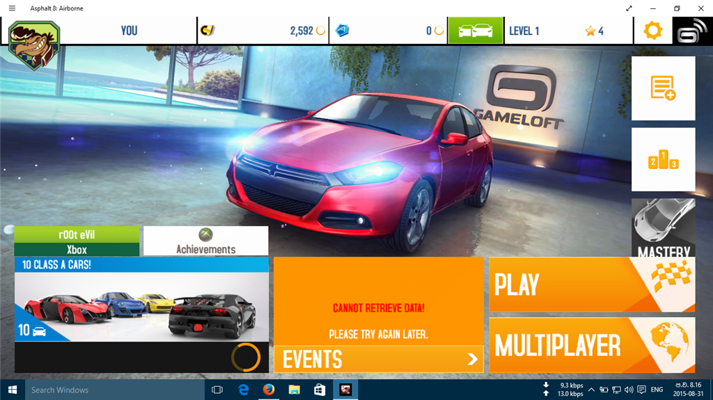 asphalt 8 xbox