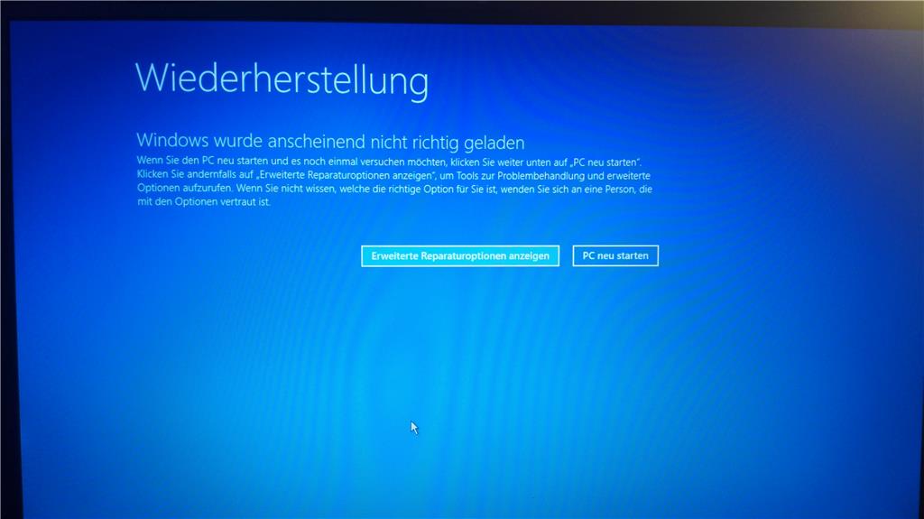 Mein PC bekommt Fehlermeldung beim Neustarten, nach der Aktualisierung Microsoft Community