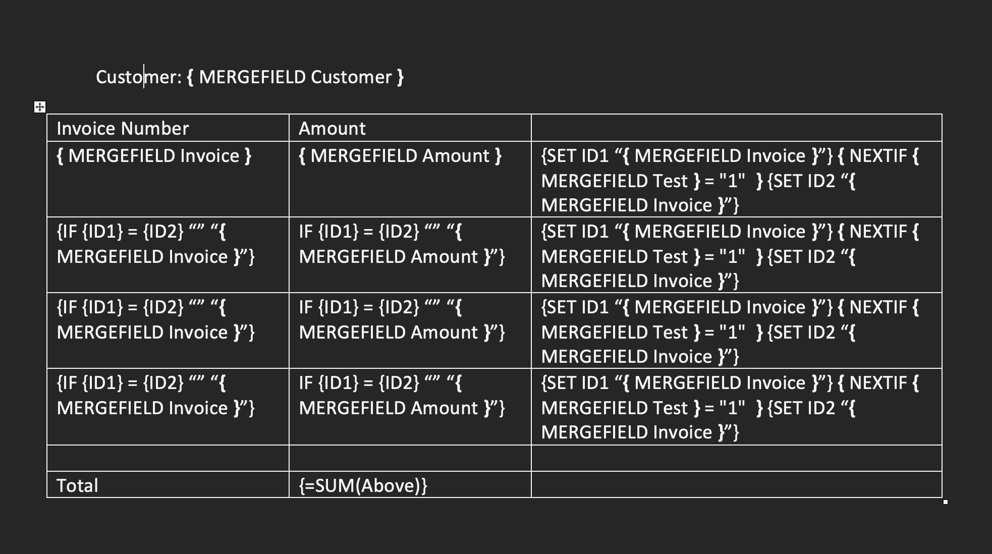 NEXTIF field code doesn't work (Mac user) Microsoft Community