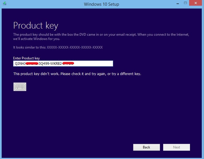 Product Key for Windows 10 Didn't Work - Microsoft Community