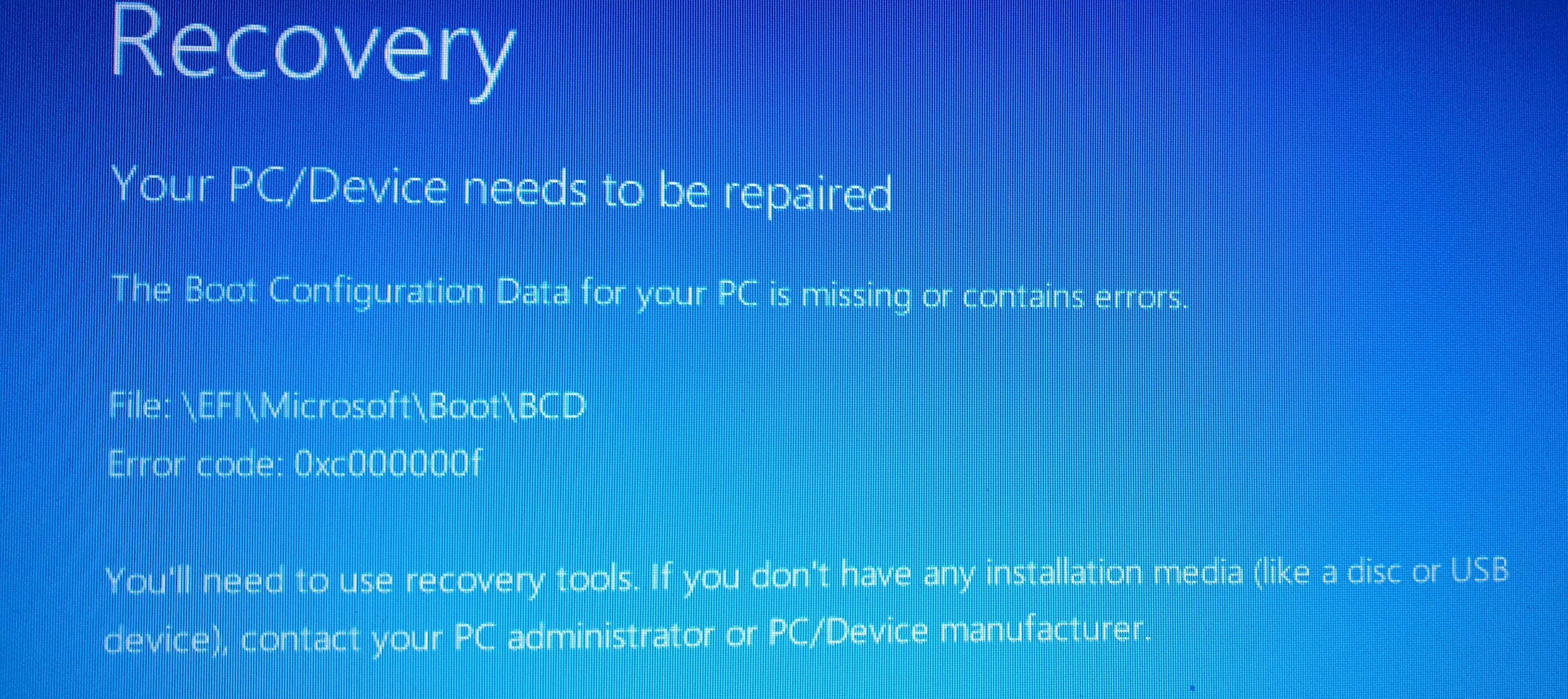 Your pc device needs to be repaired