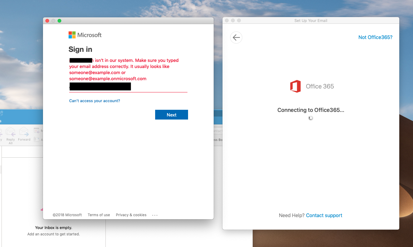 Outlook For Mac Will Not Complete Authentication With Office 365 Microsoft Community