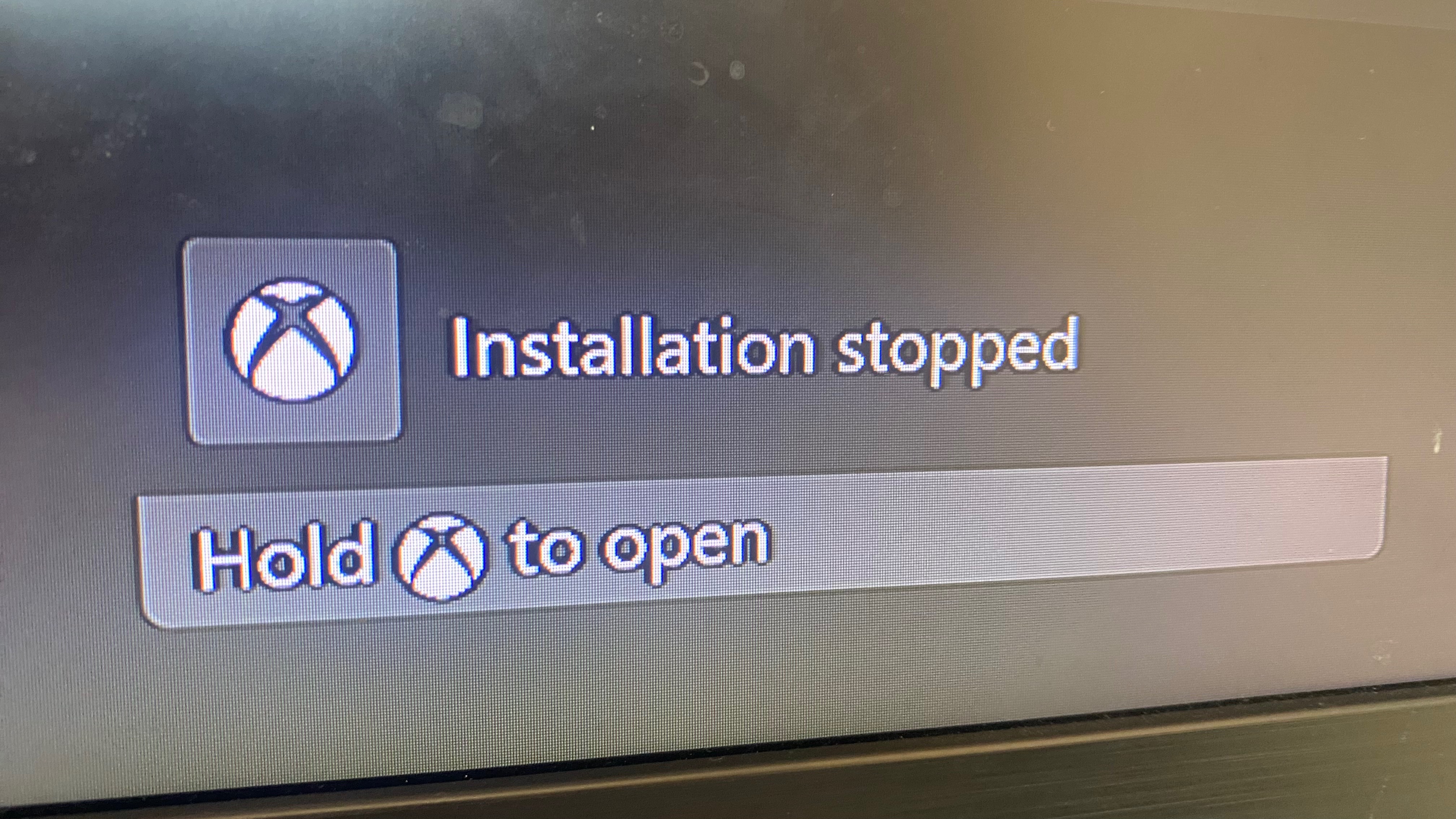 Xbox one sale x installation stopped