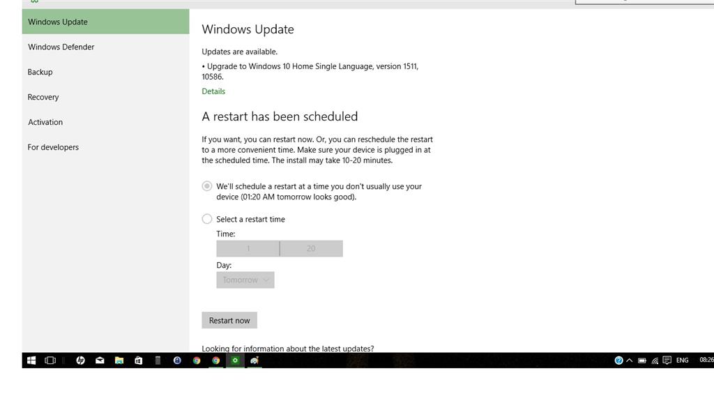 Upgrade To Windows 10 Home Single Language Version 1511 10586 Fails Microsoft Community 1928