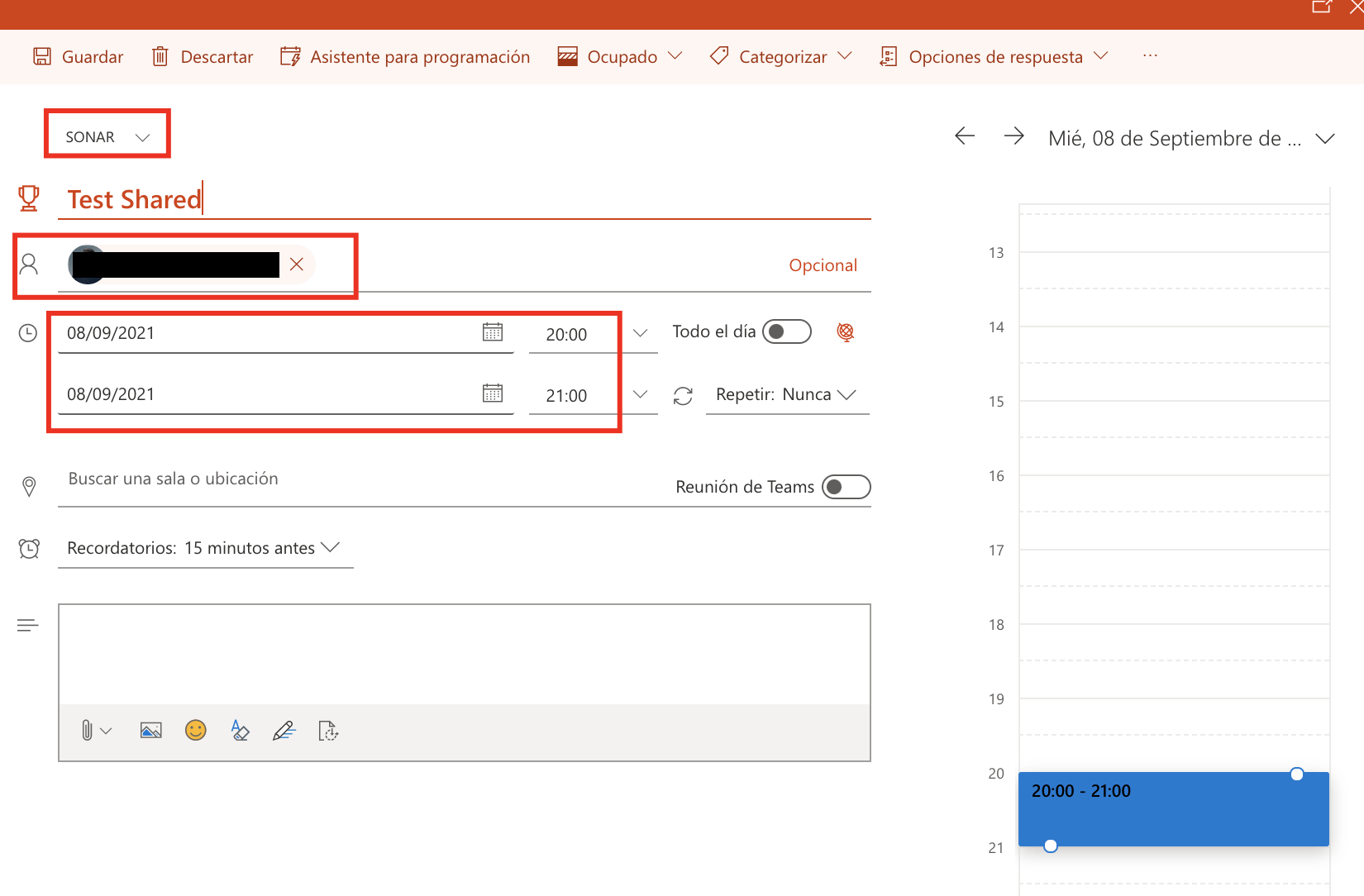 Outlook Shared Calendar not Showing the appointment in my personal
