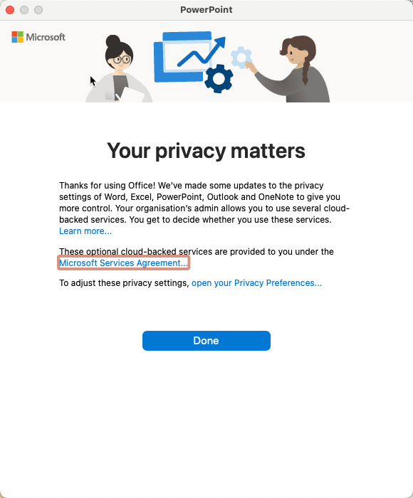 Disable Your Privacy Matters Pop Up On Microsoft Office 2021 For Mac Microsoft Community 9324