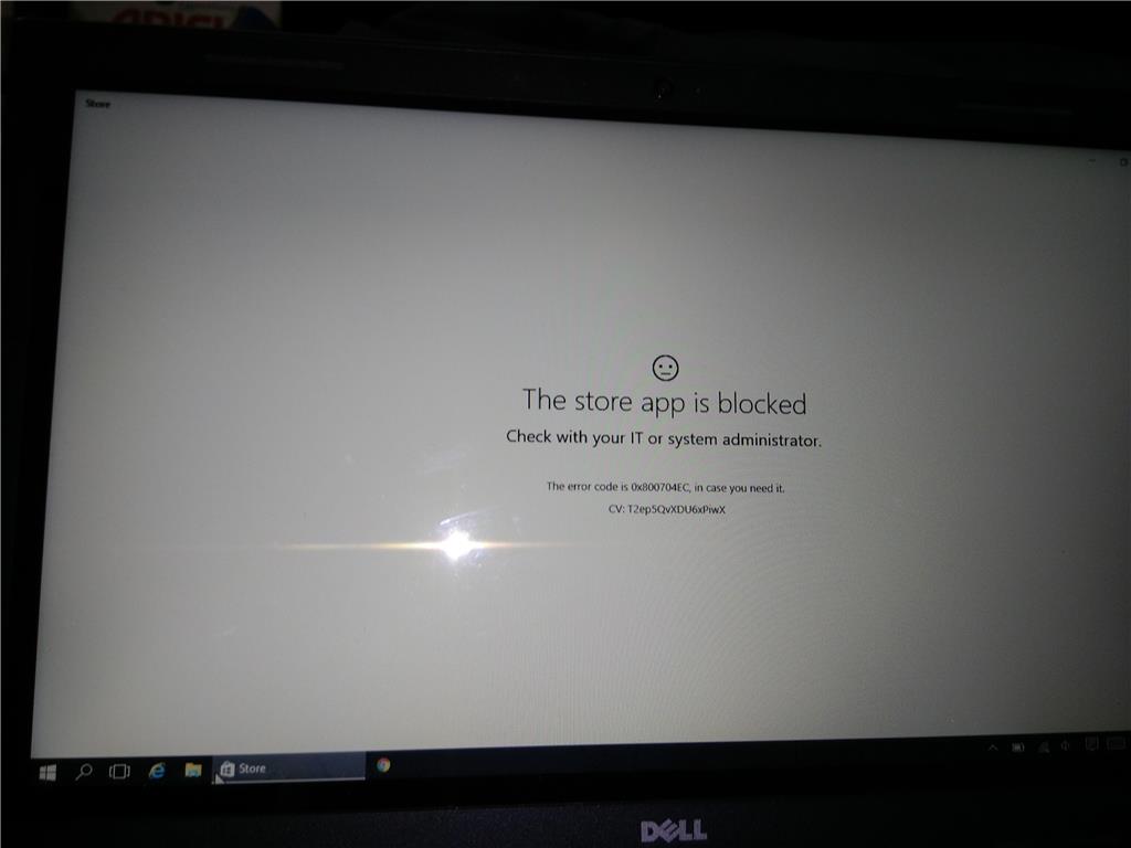 Getting Store app is blocked, check with your IT or system - Microsoft ...