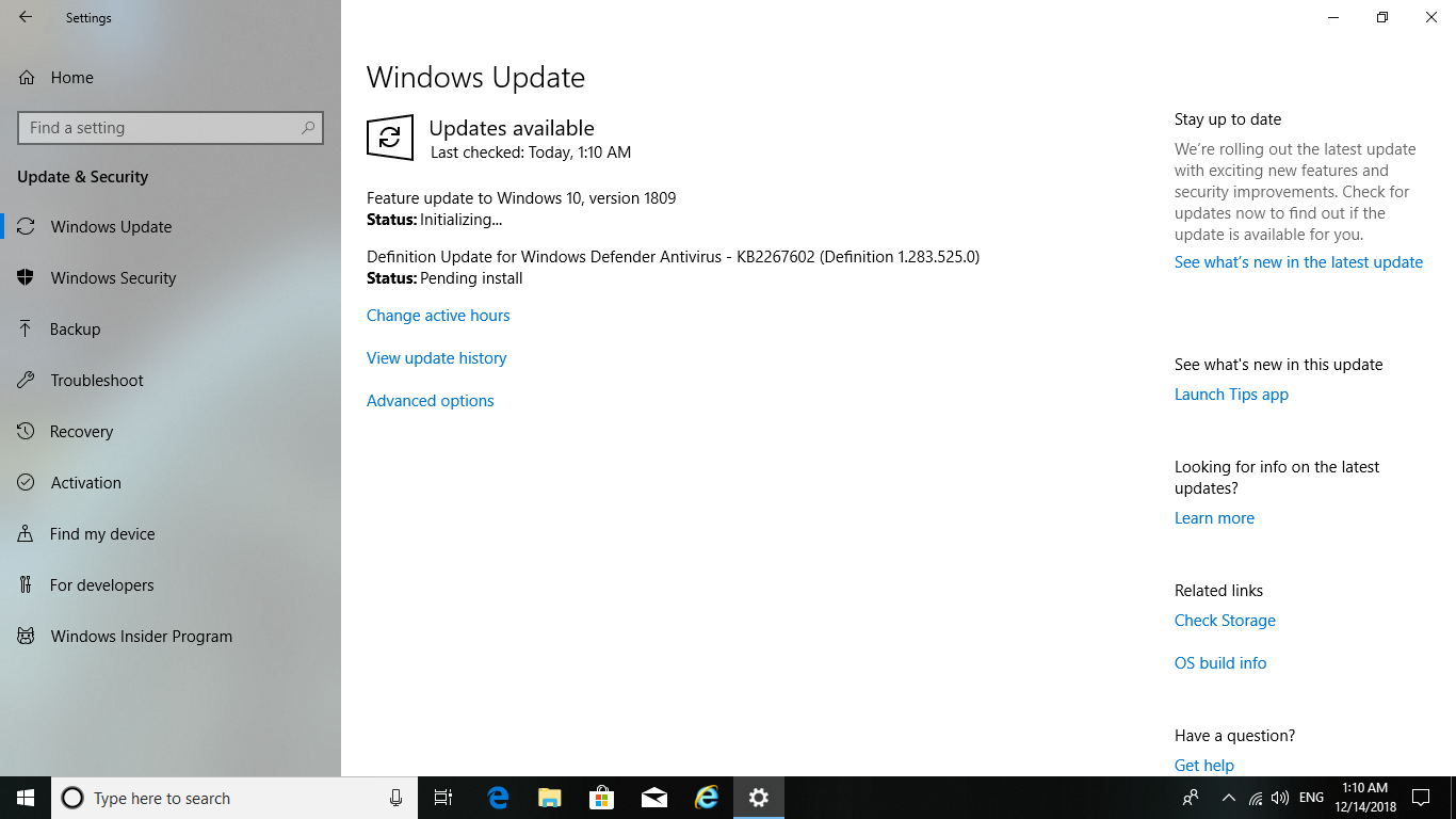 Windows 10 1809 проблемы