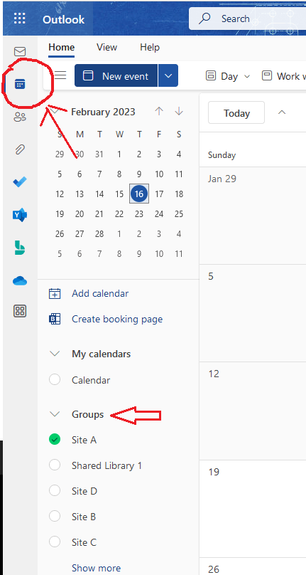 How do I connect a group calendar to Outlook and SharePoint ...