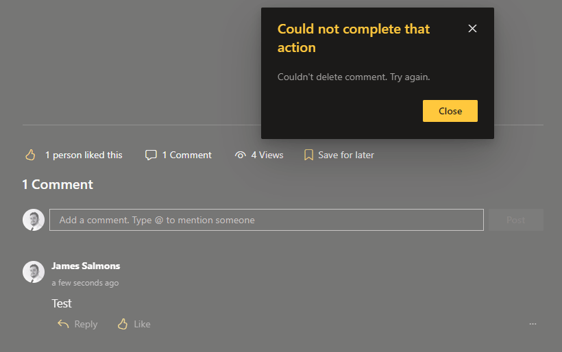 Unable To Delete Individual Comments In SharePoint Modern Site ...