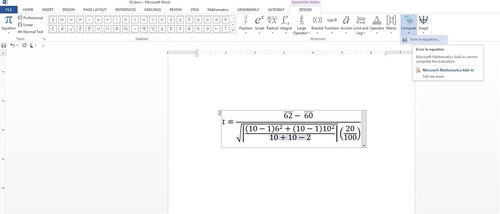 Приложение microsoft equation недоступно как исправить