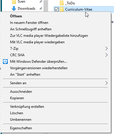 "Dateien offline verfügbar machen" nicht im Kontextmenü - Windows 10 Pro