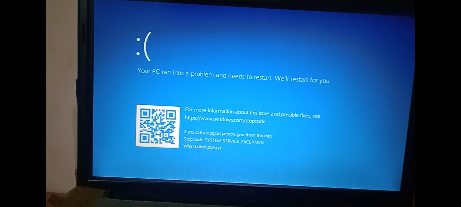 pcw.sys blue screen error - Microsoft Community