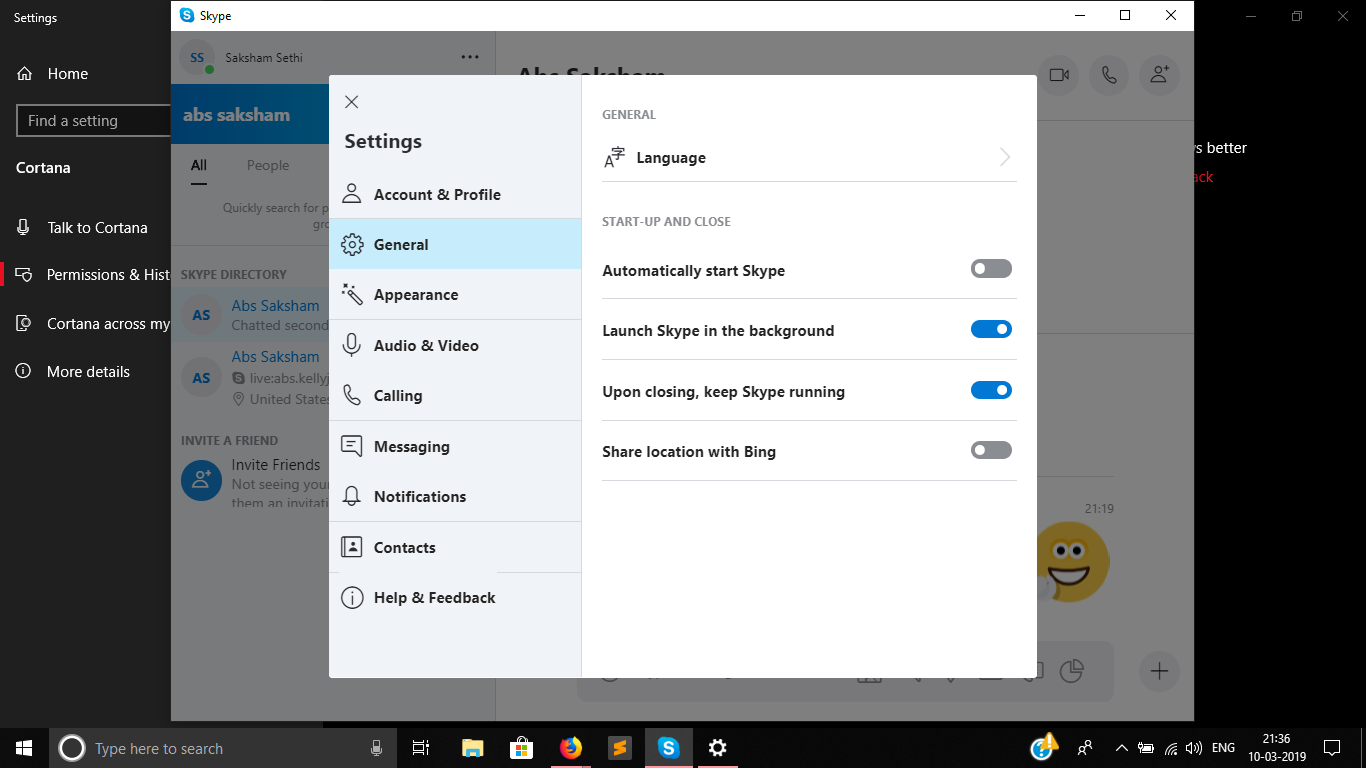 Cortana Setting Not Showing In General Settings Microsoft Community 1595