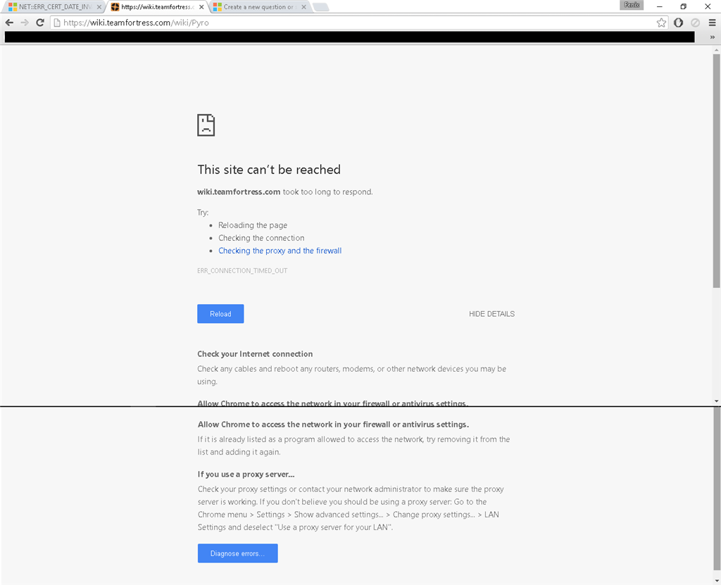 Your clock is behind NET::ERR_CERT_DATE_INVALID - Google Chrome Community
