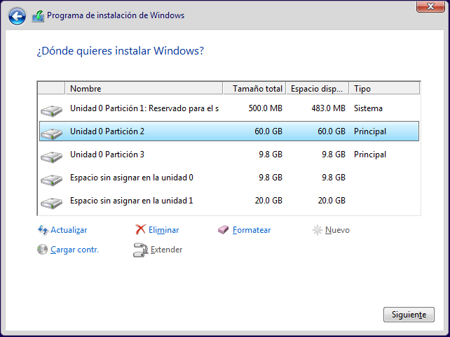 Cambiar La Tabla De Particiones Desde El Medio De Instalación De Microsoft Community 5214