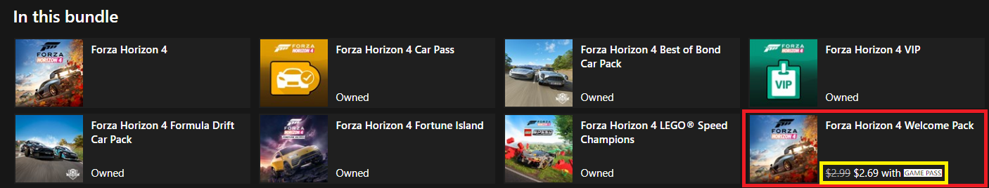 Forza horizon 4 welcome pack что входит