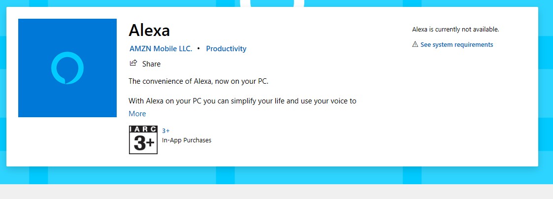 Alexa app best sale on pc