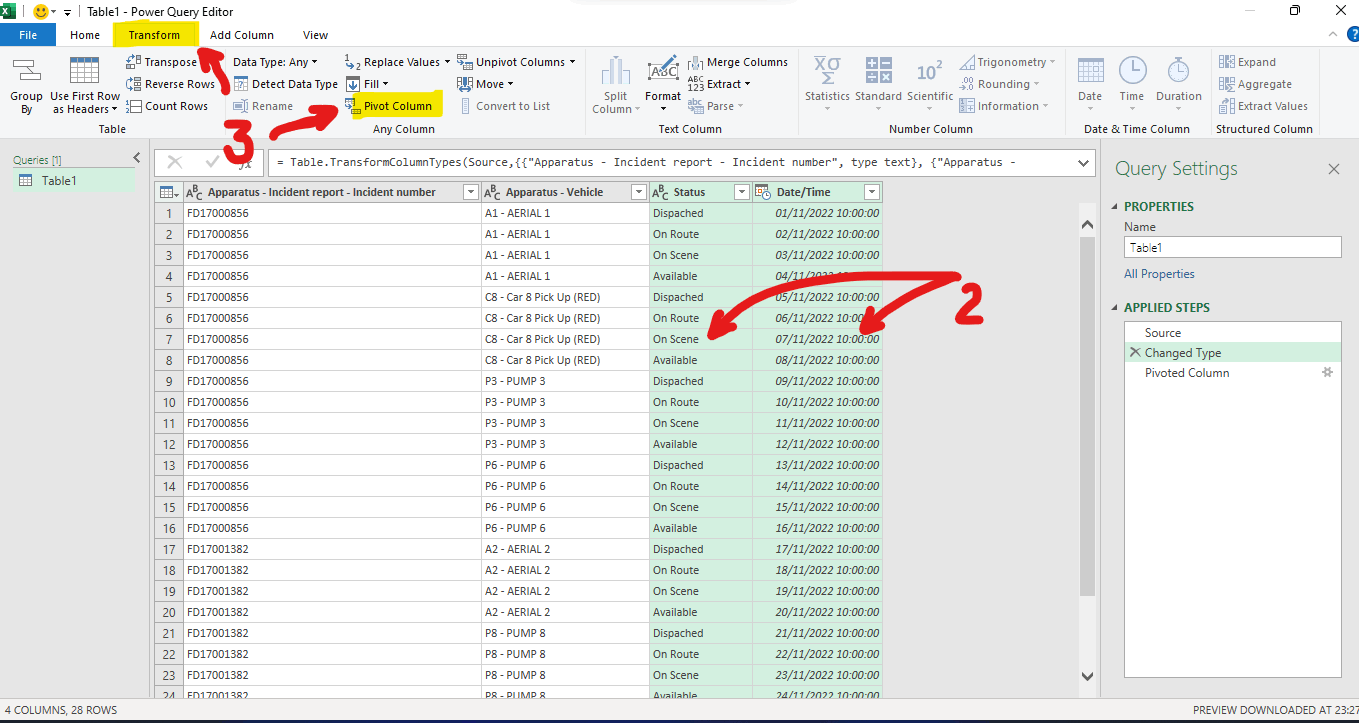 Merging data on multiple rows into one. - Microsoft Community