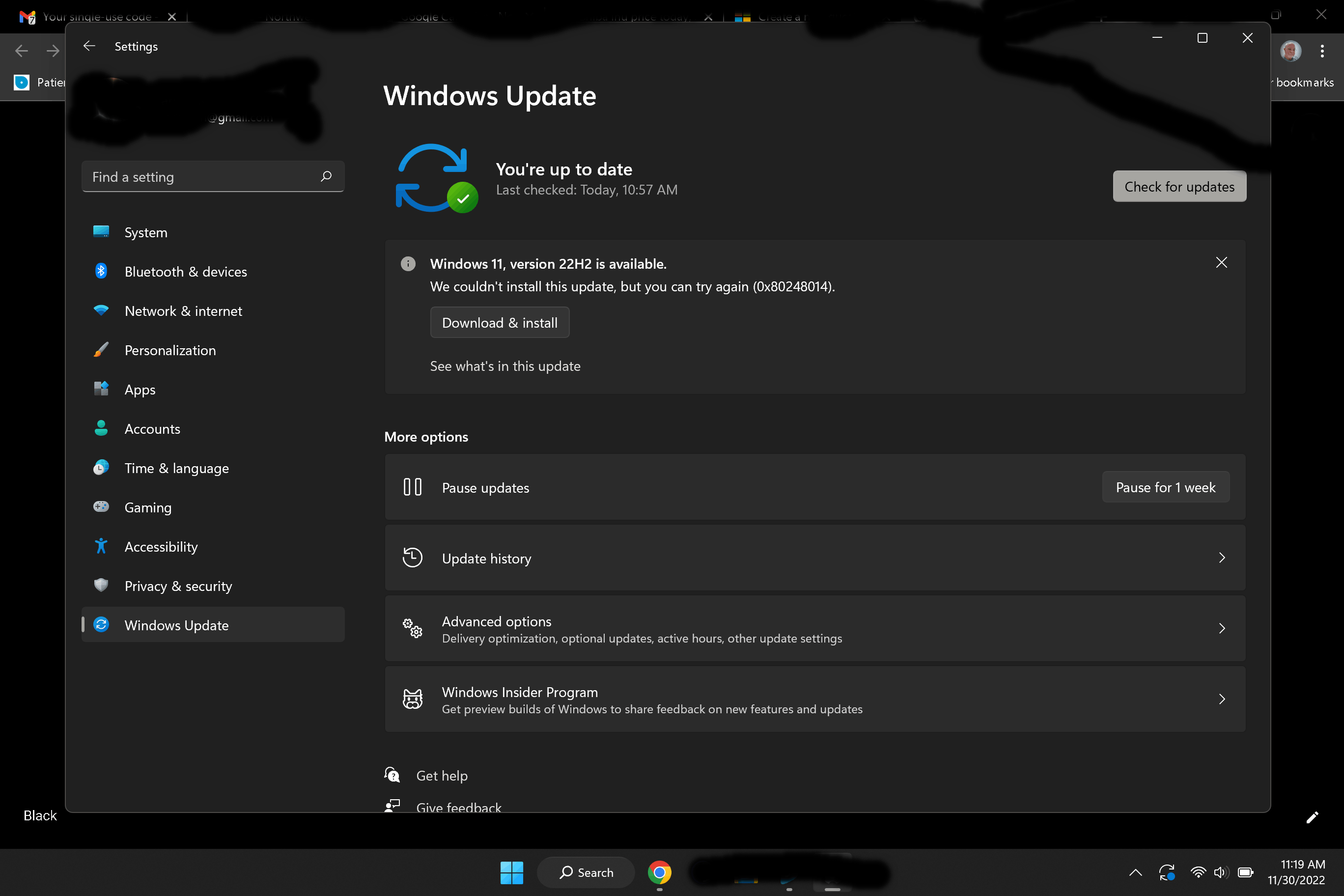 Run Win 11 - Can't update Surface Pro 6 to 22H2 - docked to Surface -  Microsoft Community