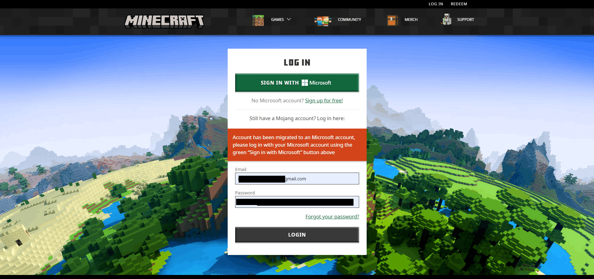 Minecraft account migration issue - Microsoft Community