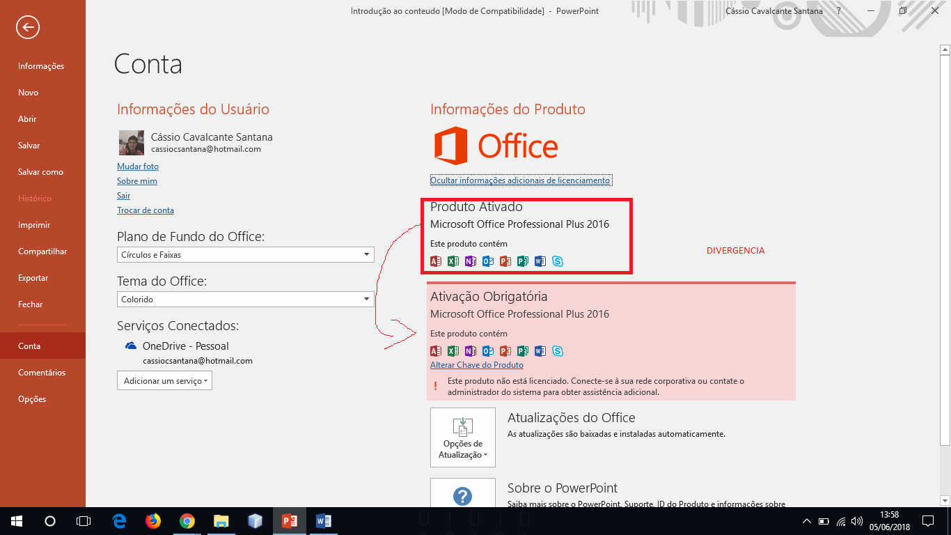 Problemas com ativação do Office 2016 - Microsoft Community