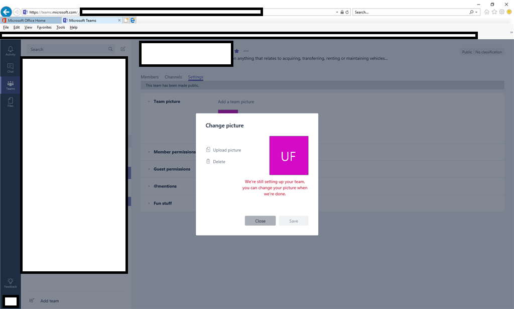 Microsoft Teams - Error Message "We're Still Setting Up Your Team, You ...