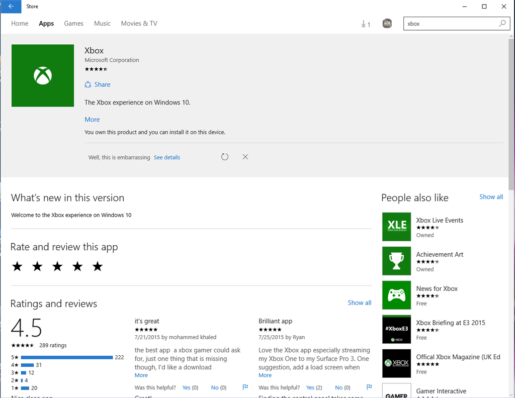 Earlier Xbox App Version - Windows 10 - Microsoft Community