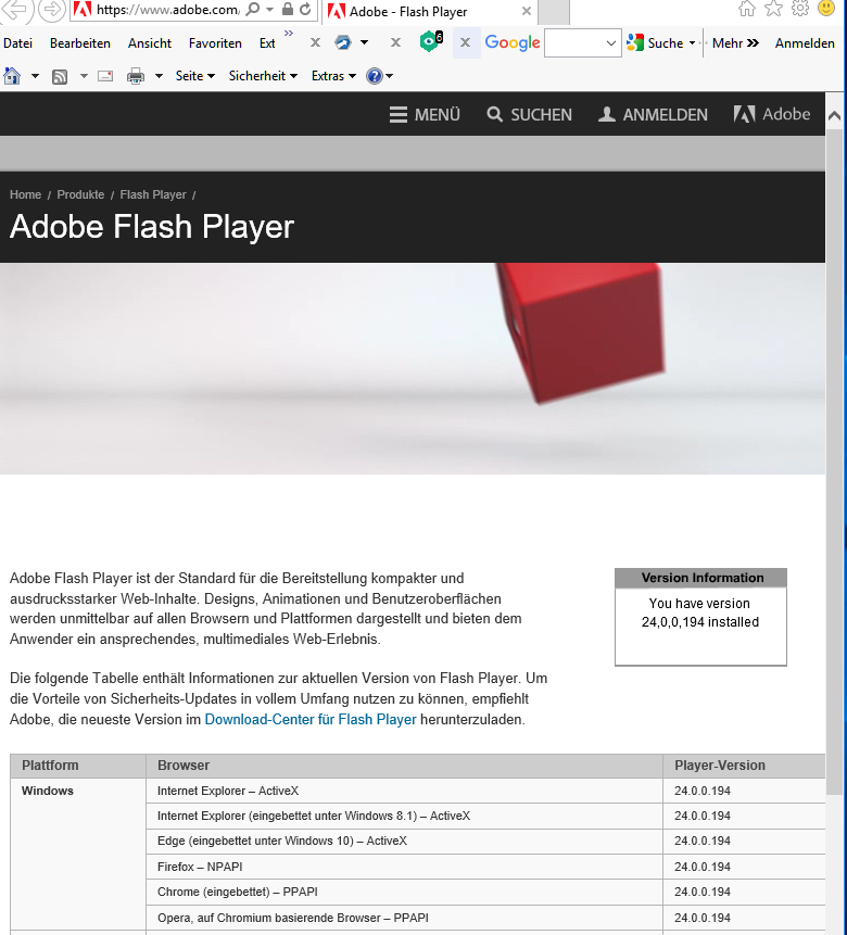 Microsoft Adobe Flash Player 10
