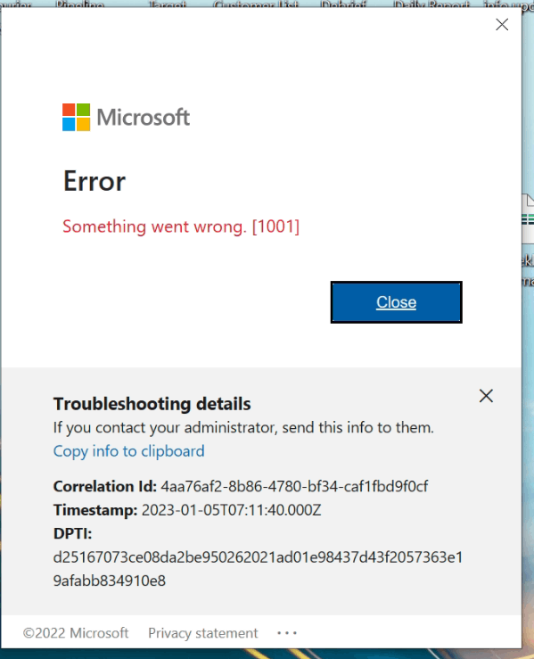 Microsoft O365 Error 1001 While Opening Outlook - Microsoft Community