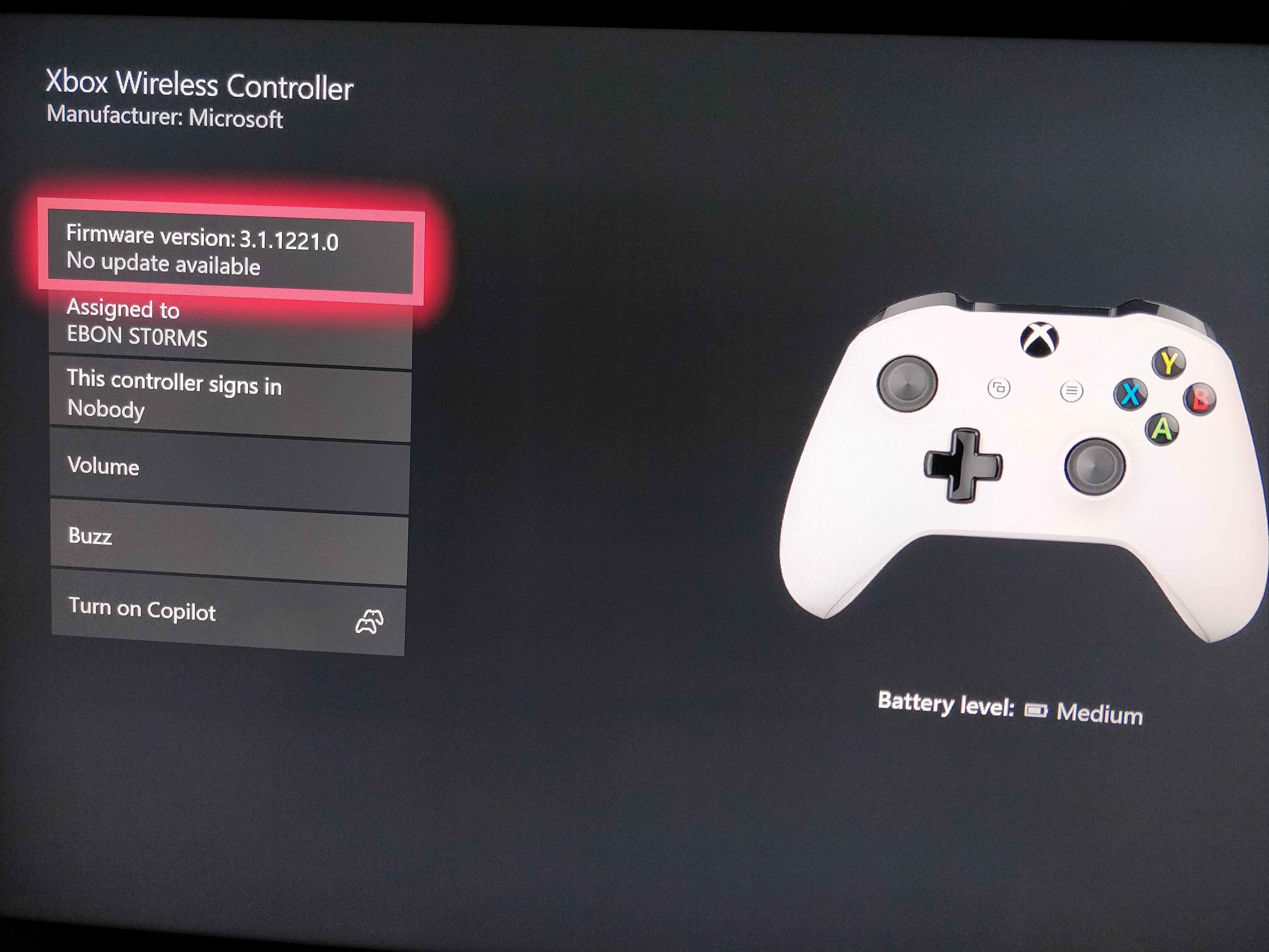 audio controller for xbox one
