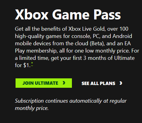 Xbox live store gold ea access