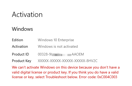 Microsoft Windows 10 Education Licence Key