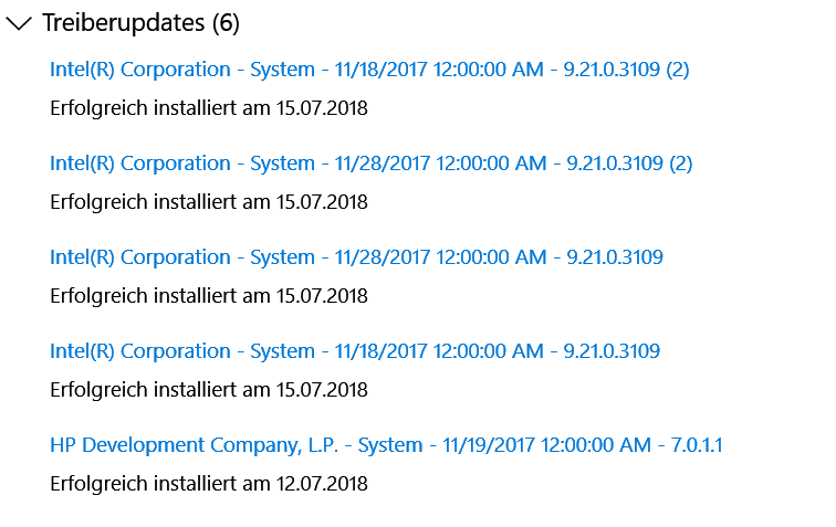 Updateproblem zu Intel-Software - kommt immer wieder