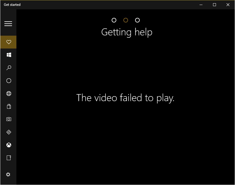 Get Started Failure Error "The video failed to play" Microsoft Community