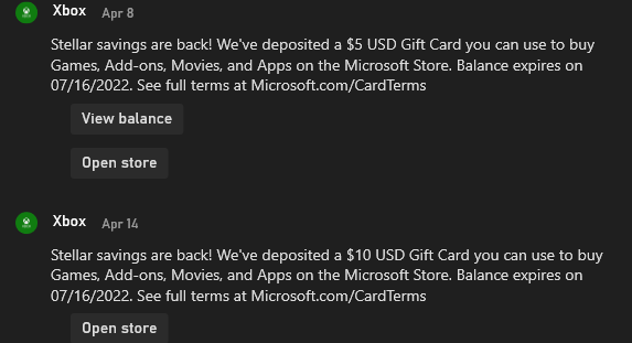Gift Card Balance - Microsoft Apps