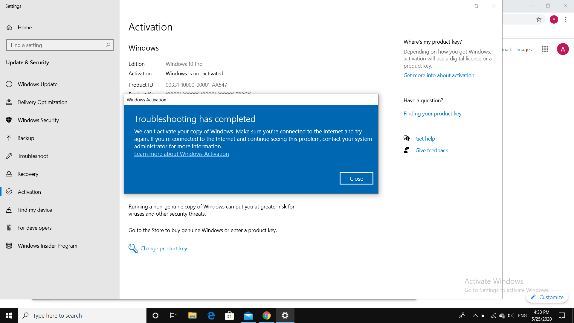 windows 10 pro activation - Microsoft Community