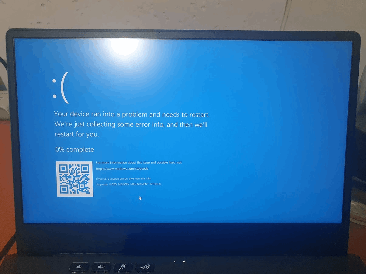 video memory management internal - blue screen error - Microsoft Community