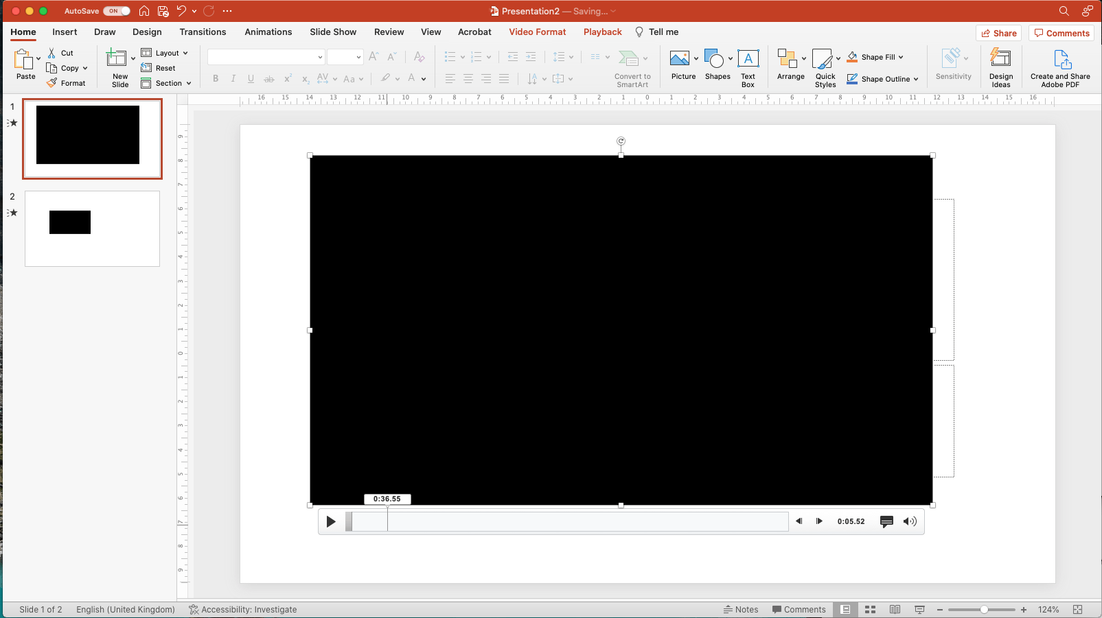 video in powerpoint won't play in presentation mode