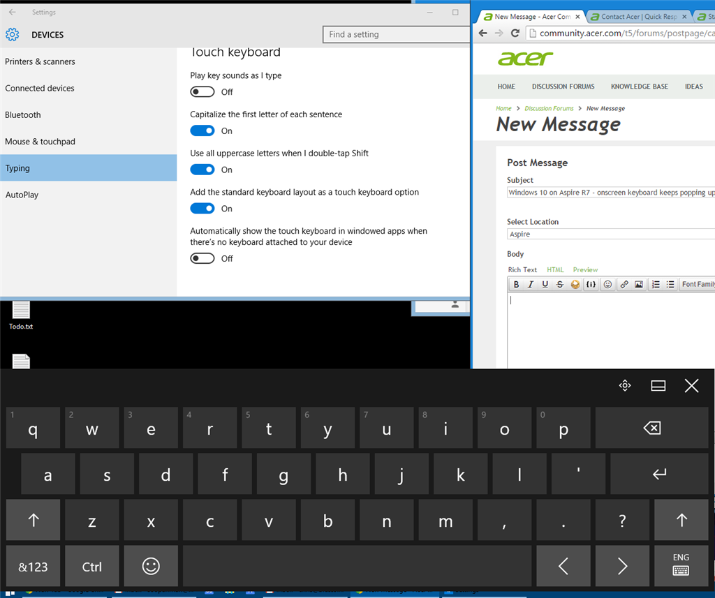 Windows 10 Disable Onscreen Keyboard Microsoft Community