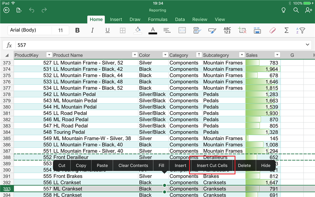 Insert Cut\Copied Cells now available again on Excel for the