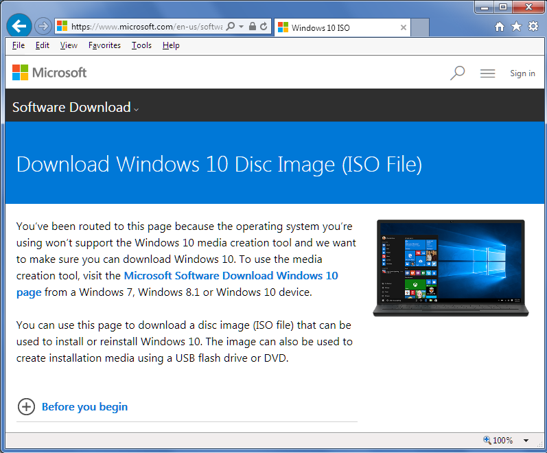 Microsoft software download website