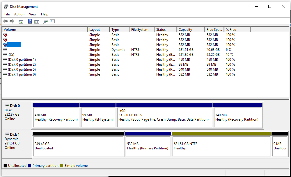 How can I delete what was the recovery partition on a hard drive I 