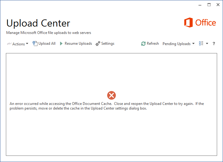 Issue With Office Document Uploader. Error - An Error Occured While ...